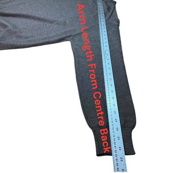 TOSCANO 100% Merino Wool Mock Neck Sweater MADE IN ITALY Brown/Gray US Sz M - Picture 8 of 10